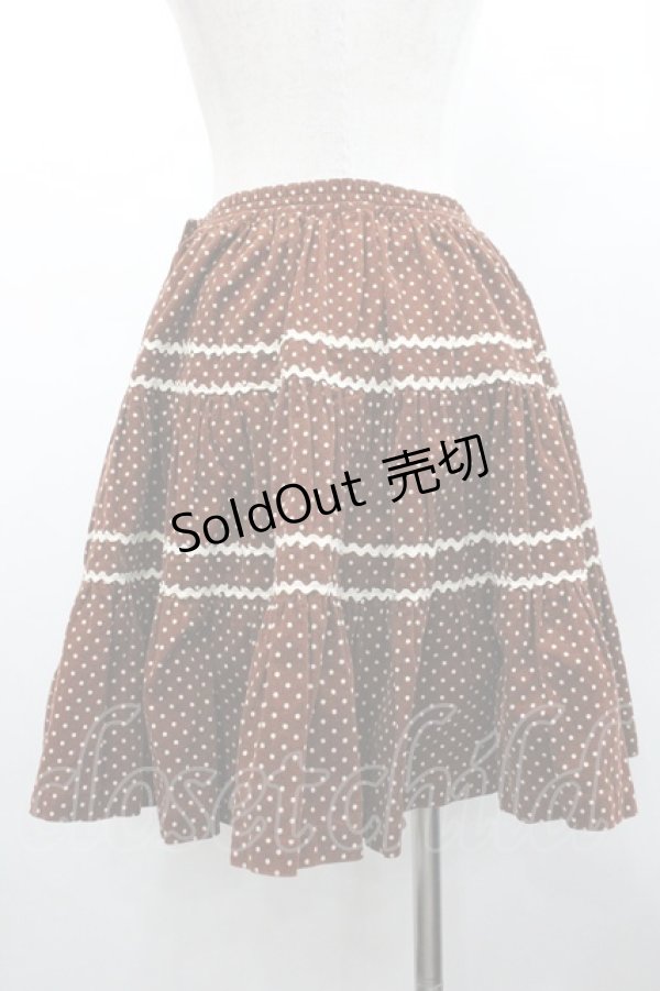 画像2: Emily Temple cute / コーデュロイドットリボンスカート 150 ブラウン I-26-01-24-073-ET-SK-SA-ZI (2)
