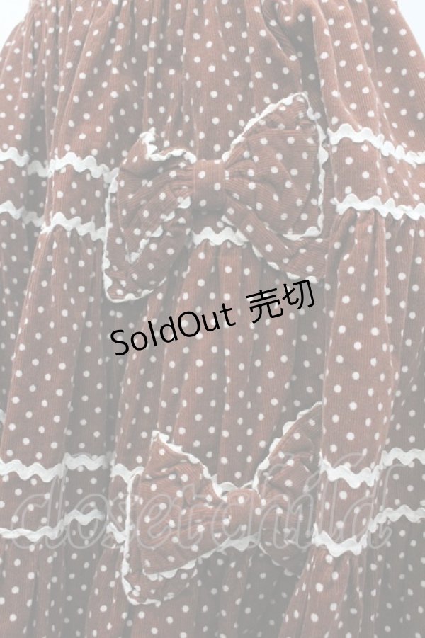 画像3: Emily Temple cute / コーデュロイドットリボンスカート 150 ブラウン I-26-01-24-073-ET-SK-SA-ZI (3)