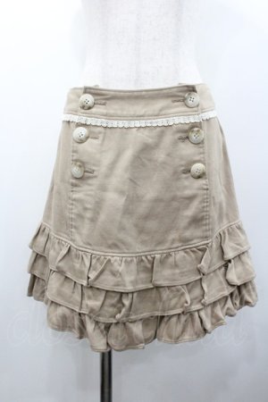 画像: Emily Temple cute / リボンアップリケスカート  ブラウン I-26-01-24-074-ET-SK-SA-ZI