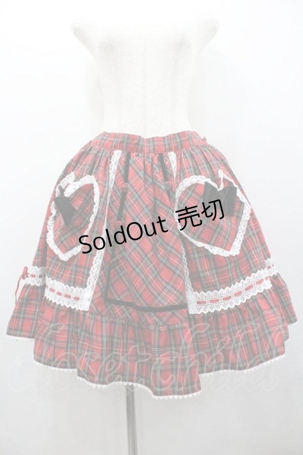 画像1: BABY,THE STARS SHINE BRIGHT / Mary Stuartタータンチェックスカート  赤チェック I-26-01-24-075-BA-SK-SA-ZI (1)