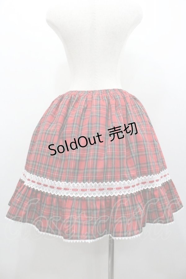 画像2: BABY,THE STARS SHINE BRIGHT / Mary Stuartタータンチェックスカート  赤チェック I-26-01-24-075-BA-SK-SA-ZI (2)