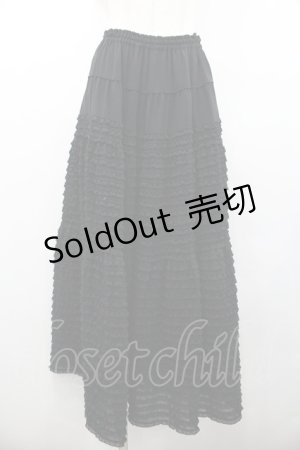 画像: KANEKO ISAO / ピコフリルスカート  ブラック I-26-01-24-080-EL-SK-SA-ZI