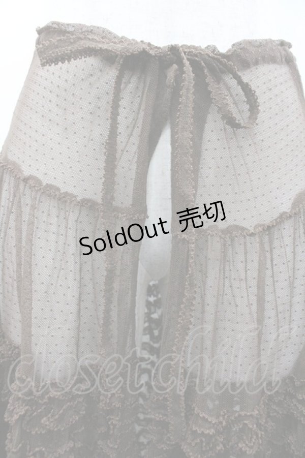 画像3: KANEKO ISAO / チュールフリルオーバースカート  ブラウン I-26-01-24-082-EL-SK-SA-ZI (3)