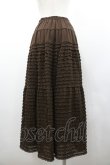 画像2: KANEKO ISAO / ポリエステルピコフリルスカート  ブラウン I-26-01-24-083-EL-SK-SA-ZI (2)
