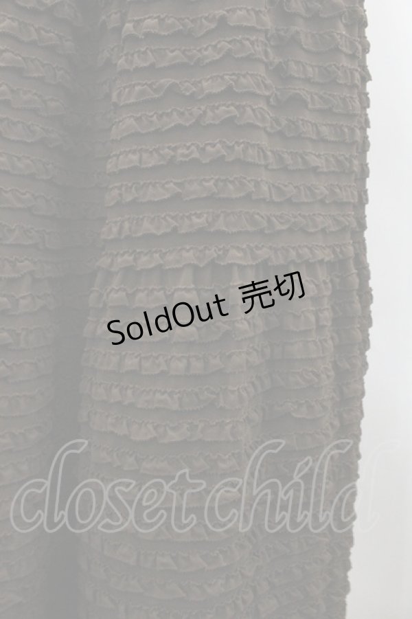 画像3: KANEKO ISAO / ポリエステルピコフリルスカート  ブラウン I-26-01-24-083-EL-SK-SA-ZI (3)