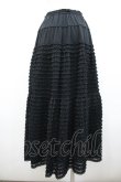 画像2: KANEKO ISAO / ポリエステルピコフリルスカート  ブラック I-26-01-24-087-EL-SK-SA-ZI (2)