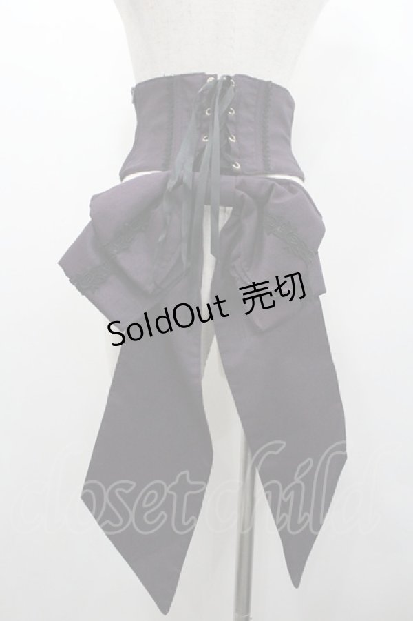 画像2: ALICE and the PIRATES / メアリーのリボンコルセット  ワイン I-26-01-24-089-PA-ZA-AS-ZI (2)