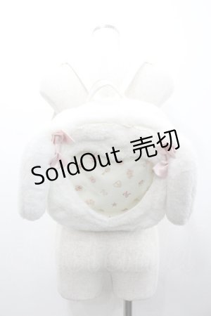 画像: BABY,THE STARS SHINE BRIGHT / うさくみゃちゃんのハート窓リュック  白 I-26-01-24-092-BA-BG-AS-ZI