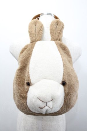 画像: PINK HOUSE / クッキーラビッツ顔ぐるみバッグ  ブラウン I-26-01-24-097-LO-BG-HR-ZI