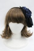 画像2: ATELIER PIERROT / ローズリボンカチューシャ  黒ｘ青 I-26-01-24-104-EL-AC-SA-ZI (2)