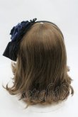 画像3: ATELIER PIERROT / ローズリボンカチューシャ  黒ｘ青 I-26-01-24-104-EL-AC-SA-ZI (3)