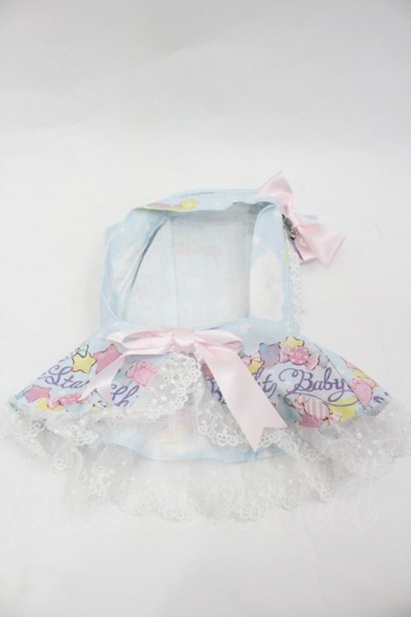 画像1: BABY,THE STARS SHINE BRIGHT / くみゃちゃんのKiraKira Sweets Halloween柄くみゃちゃんねこみみケープ  サックス I-26-01-24-113-BA-ZA-SA-ZI (1)