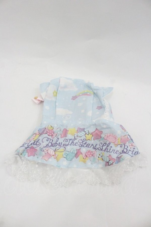 画像2: BABY,THE STARS SHINE BRIGHT / くみゃちゃんのKiraKira Sweets Halloween柄くみゃちゃんねこみみケープ  サックス I-26-01-24-113-BA-ZA-SA-ZI (2)