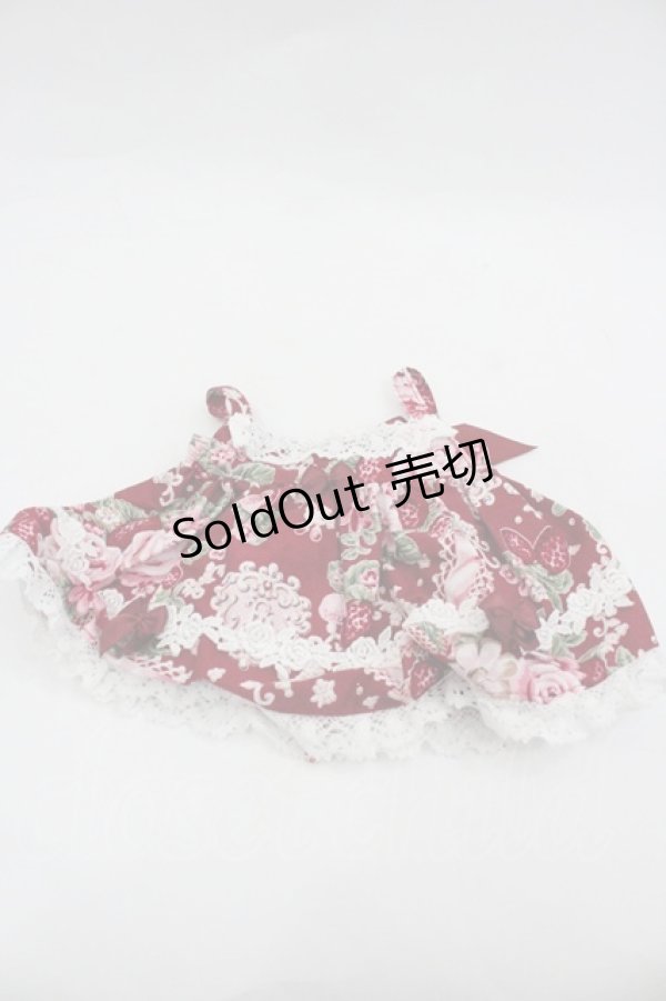 画像1: BABY,THE STARS SHINE BRIGHT / シュガーブーケ〜永遠の乙女の憧れ〜柄くみゃちゃんジャンパースカート  エンジ I-26-01-24-114-BA-ZA-SA-ZI (1)