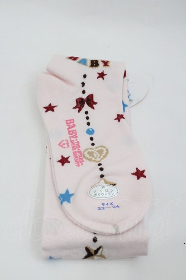 画像2: BABY,THE STARS SHINE BRIGHT / くみゃちゃんのDokiDoki Christmas Party柄オーバーニーソックス（天使柄）  ピンク I-26-01-24-118-BA-ZA-SA-ZI (2)