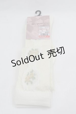 画像: m petit by misako / ECAMOVKバラレースソックス  アイボリー I-26-01-24-119-LO-ZA-HR-ZI