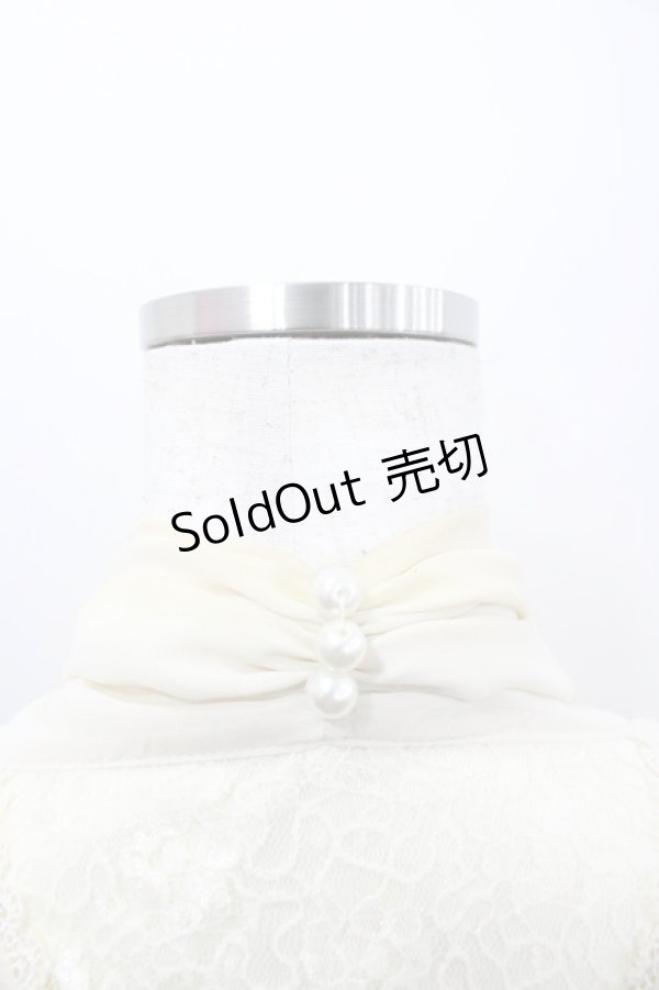 画像3: axes femme / シフォンレース半袖ボレロ  生成り I-26-01-24-013-AX-TO-SA-ZI (3)