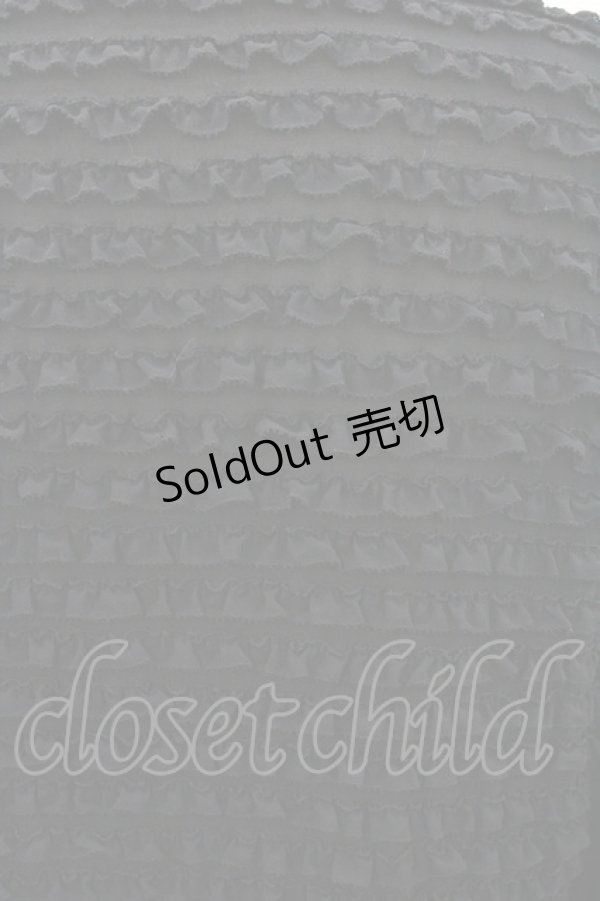 画像3: KANEKO ISAO / ピコフリルパールボンタンカーディガン  ブラック I-26-01-24-017-EL-TO-SA-ZI (3)