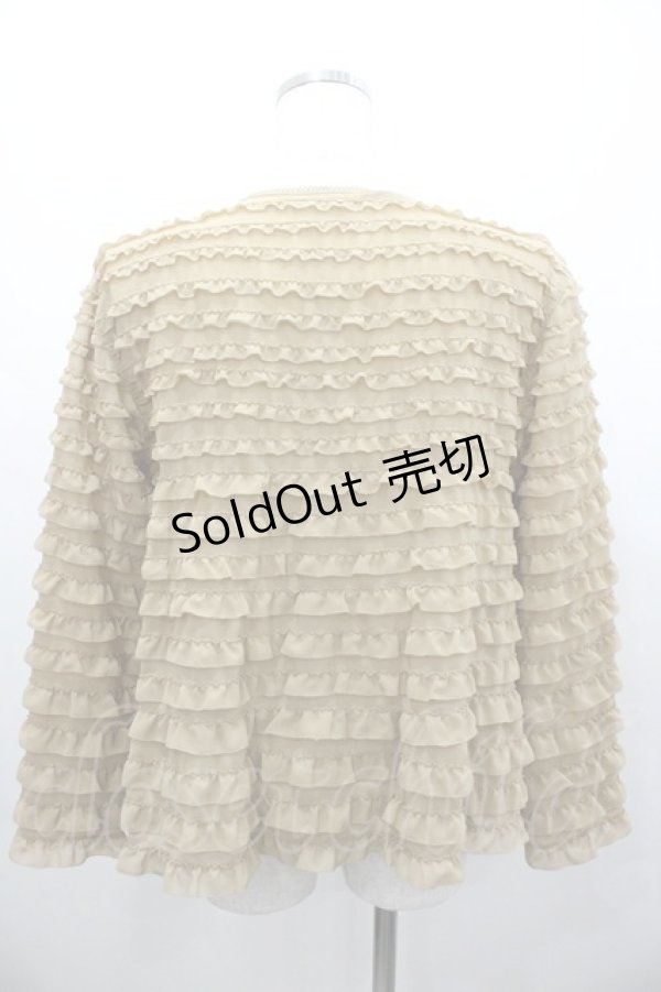 画像2: KANEKO ISAO / シフォンフリルブラウス  ベージュ I-26-01-24-019-EL-BL-SA-ZI (2)