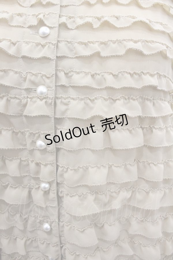 画像3: KANEKO ISAO / シフォンフリルブラウス  ベージュ I-26-01-24-019-EL-BL-SA-ZI (3)