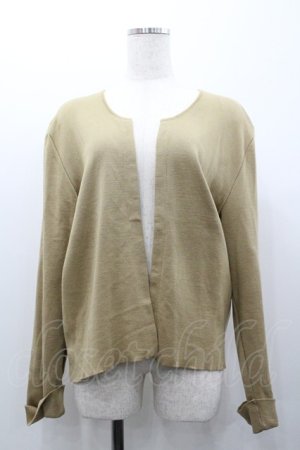 画像: KANEKO ISAO / シンプルニットボレロカーディガン  ベージュ I-26-01-24-020-EL-TO-SA-ZI