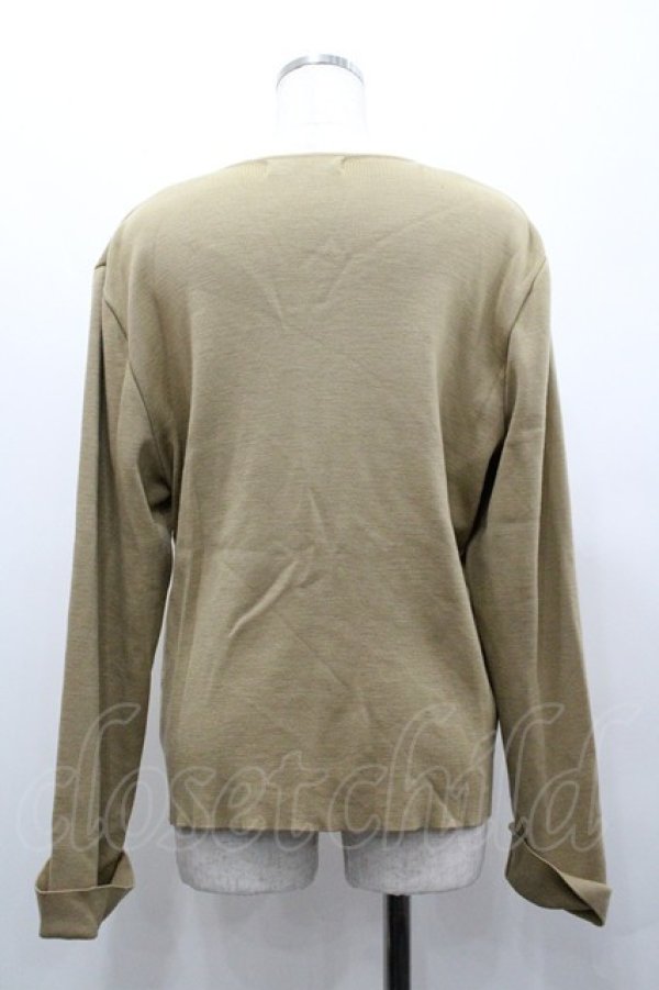 画像2: KANEKO ISAO / シンプルニットボレロカーディガン  ベージュ I-26-01-24-020-EL-TO-SA-ZI (2)