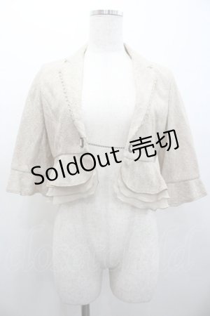 画像: axes femme / 総レースショートジャケット  アイボリー I-26-01-24-021-AX-TO-SA-ZI