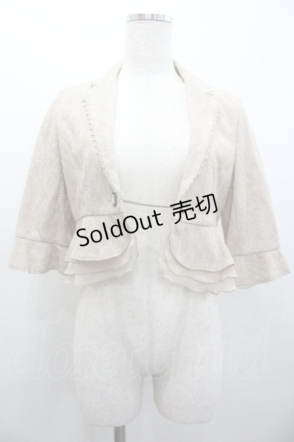 画像1: axes femme / 総レースショートジャケット  アイボリー I-26-01-24-021-AX-TO-SA-ZI (1)