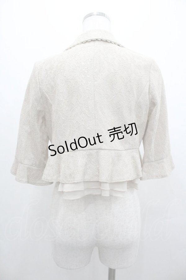 画像2: axes femme / 総レースショートジャケット  アイボリー I-26-01-24-021-AX-TO-SA-ZI (2)