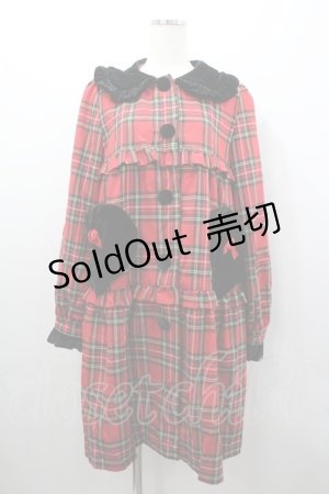 画像: Nile Perch / チェックワンピースコート  赤 I-26-01-24-026-LO-CO-AS-ZI