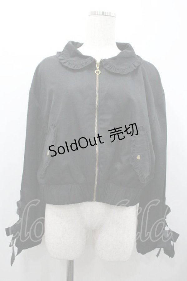 画像1: LIZ LISA / フリルブルゾン  黒 I-26-01-24-027-LO-JA-SA-ZI (1)