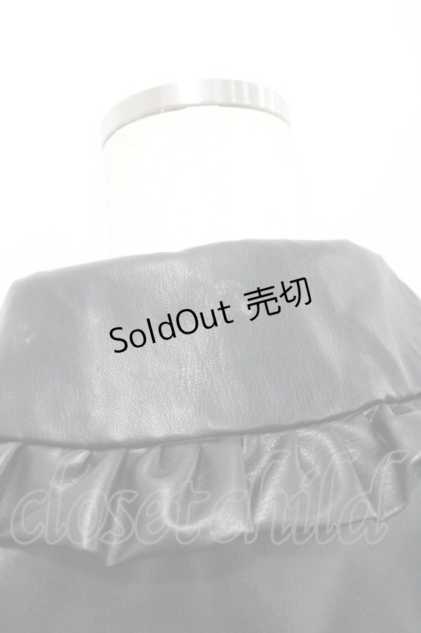 画像3: axes femme kawaii / フリル合皮ライダース  黒 I-26-01-24-030-AX-JA-AS-ZI (3)