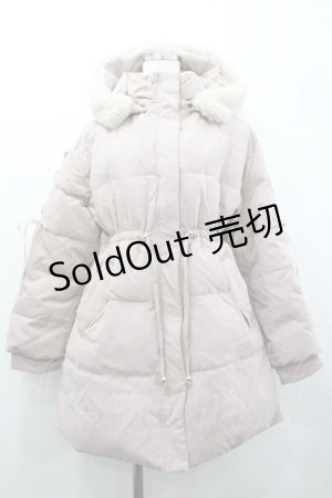 画像: axes femme POETIQUE / レースアップエコダウンコート  ピンク I-26-01-24-031-AX-CO-AS-ZI