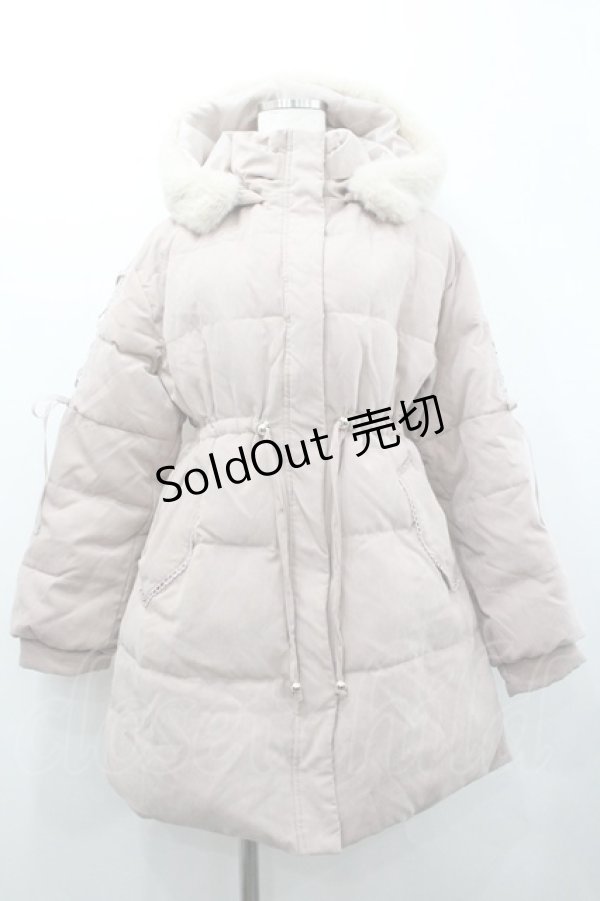 画像1: axes femme POETIQUE / レースアップエコダウンコート  ピンク I-26-01-24-031-AX-CO-AS-ZI (1)