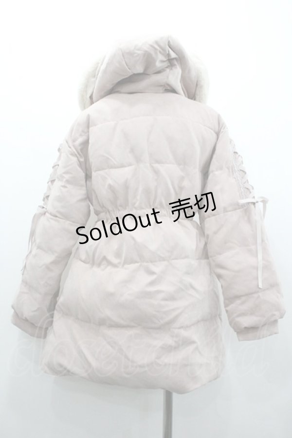 画像2: axes femme POETIQUE / レースアップエコダウンコート  ピンク I-26-01-24-031-AX-CO-AS-ZI (2)