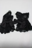 画像1: GOTHPUNKその他(買取対象外) / レースショートグローブ  黒 I-26-01-26-001-PU-ZA-HR-ZI (1)