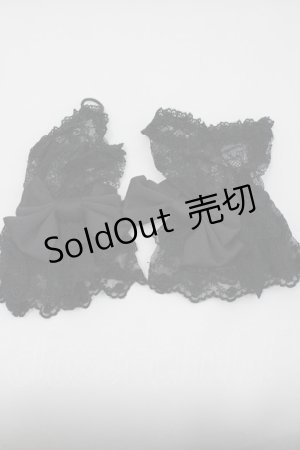 画像: GOTHPUNKその他(買取対象外) / レースショートグローブ  黒 I-26-01-26-001-PU-ZA-HR-ZI