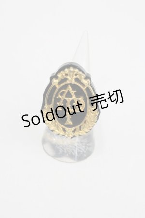 画像: Angelic Pretty / ブリジットエンブレムリング  黒ｘゴールド I-26-01-26-057-AP-AC-SA-ZI