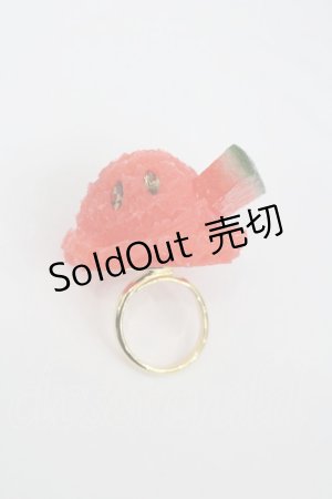 画像: Q-pot. / スイカシャーベットリング  レッド I-26-01-26-064-QP-AC-SA-ZI