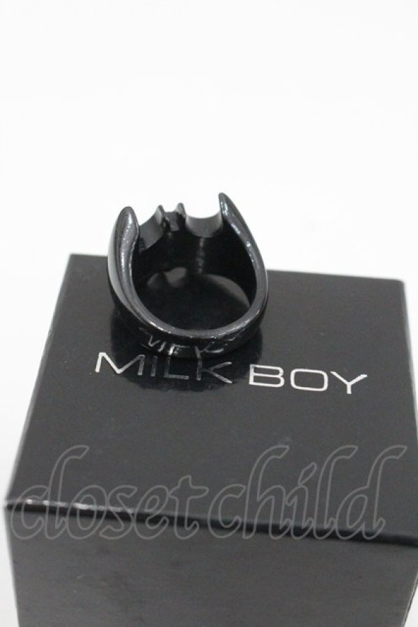 画像2: MILKBOY / BAT RING M(17号) ブラック I-26-01-26-065-MB-AC-SA-ZI (2)