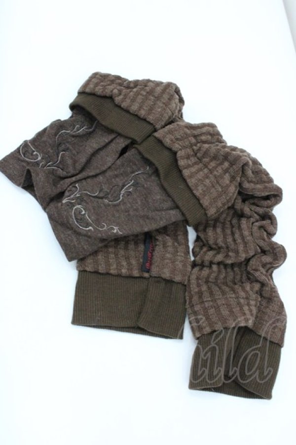 画像2: Ozz Croce / くしゅくしゅアームカバー  ブラウン I-26-01-26-007-OO-ZA-SA-ZI (2)