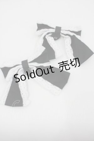 画像: Eri Aino's collaboration / AE*2Pリボンクリップ  黒Ｘ白 I-26-01-26-068-EL-AC-SA-ZI