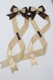 画像1: LOTUS ribbon / ツインテールリボンバレッタ  ブラウン I-26-01-26-069-EL-ZA-SA-ZI (1)