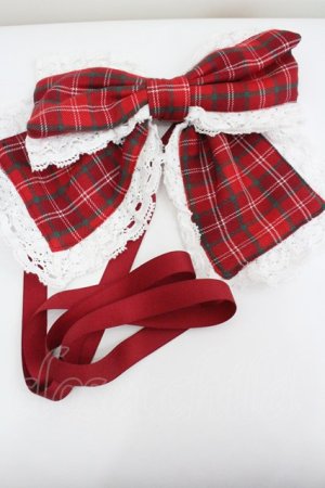 画像: Chalmiere / タータンチェックマルチリボン  赤チェック I-26-01-26-074-0-ZA-SA-ZI