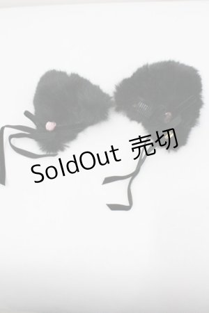 画像: Angelic Pretty / Girly Earクリップ  黒 I-26-01-26-076-AP-AC-SA-ZI