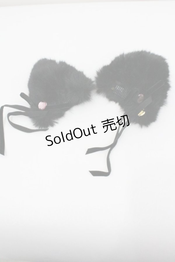 画像1: Angelic Pretty / Girly Earクリップ  黒 I-26-01-26-076-AP-AC-SA-ZI (1)