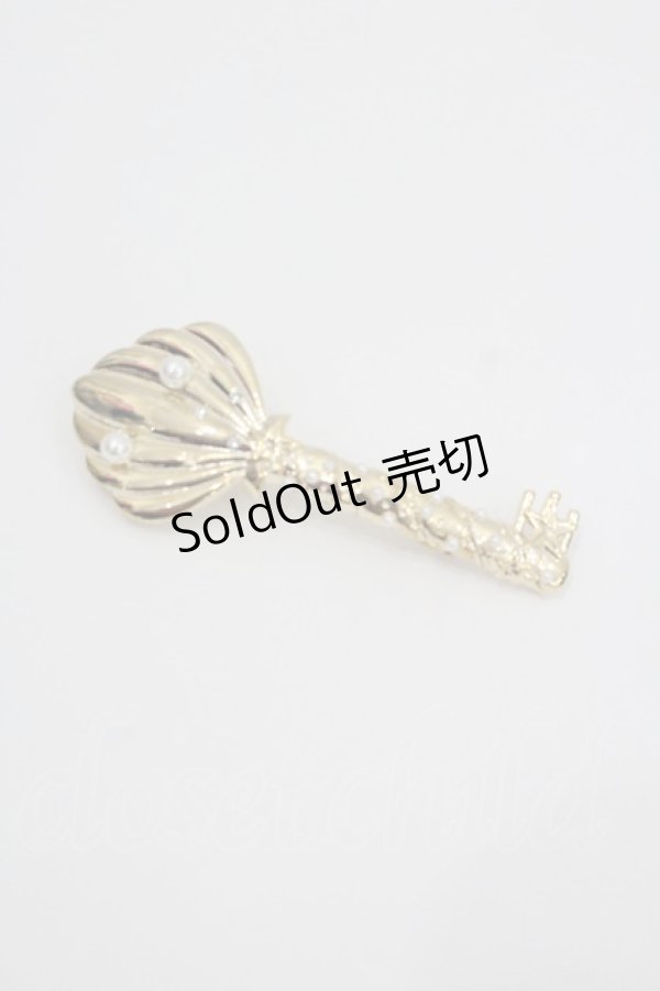 画像1: RoseMarie seoir / Pearl shell key barrette  ゴールド I-26-01-26-082-LO-ZA-SA-ZT0206V (1)