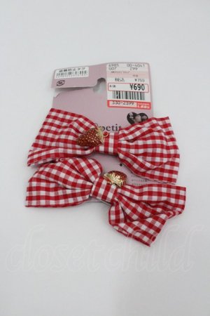 画像: m petit by misako / AM2Pイチゴクリップ  赤 I-26-01-26-084-LO-AC-SA-ZI