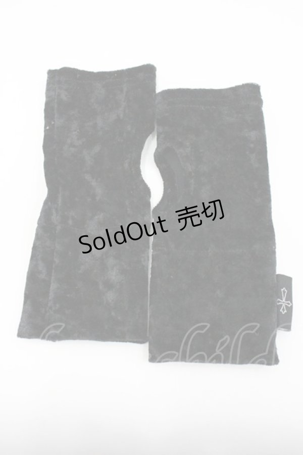 画像2: Ozz Croce / ベロア刺繍グローブ  ブラック I-26-01-26-009-OO-ZA-SA-ZT0206V (2)