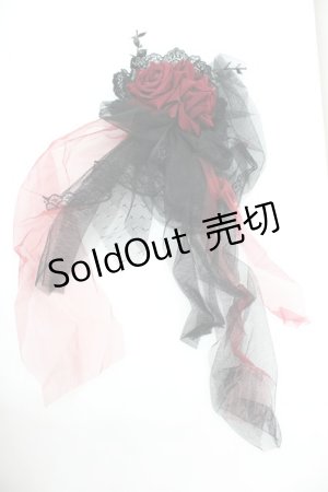 画像: Morun x Muuna Stoik / 羽根ローズチュール2WAYクリップ  黒 I-26-01-26-091-LO-AC-SA-ZI